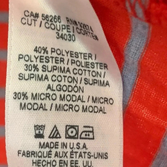 Splendid Striped Dolman Sleeve Polo Button Down Red Size M NWT - Picture 10 of 11